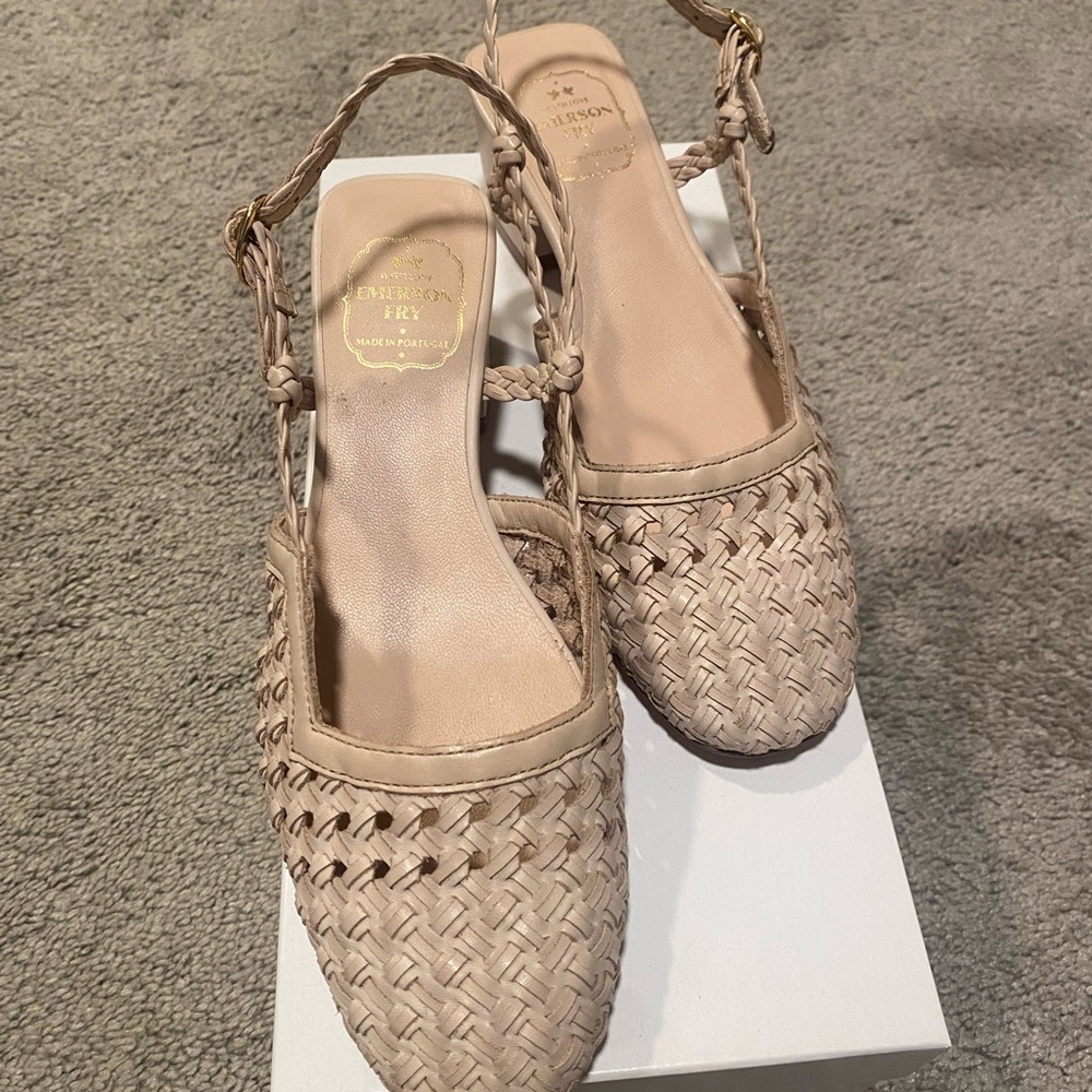 Emerson Fry - Elegant Woven Slingback Heels - Picture 3 of 6